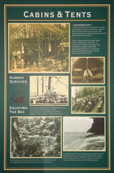 Poster about Cabins and Tents at Camp Roosevelt